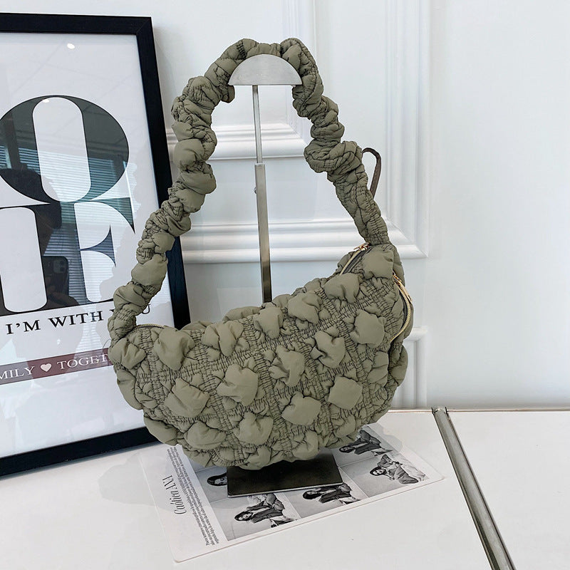 Small Korean pleated cloud dumpling bag