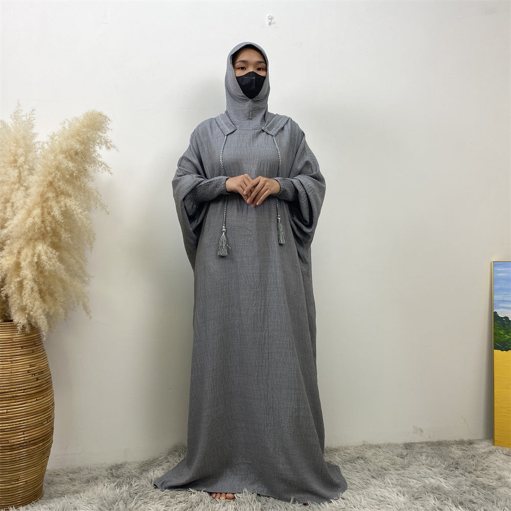 Muslim hooded casual long skirt