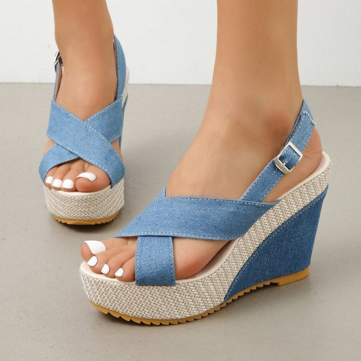 Platform thick-soled wedge sandals