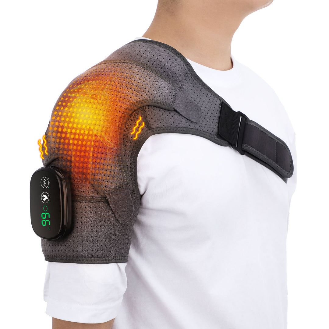 Heating massage shoulder guard