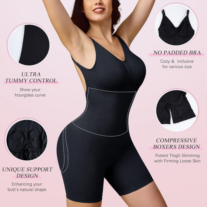 One-piece body shaper bottoming corset