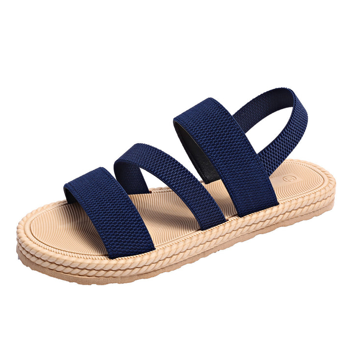 Imitation hemp rope thick bottom slippers sandals