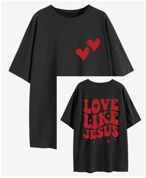 Round neck short-sleeved t-shirt