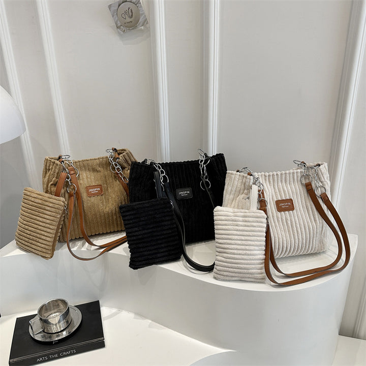 2025 Korean version of the aesthetic leisure tote single shoulder bag