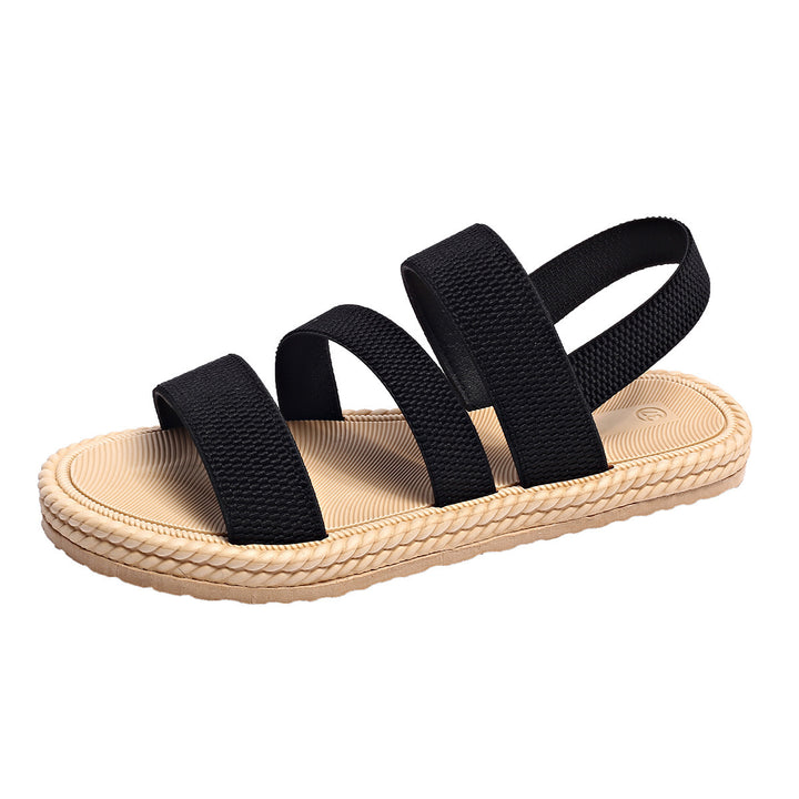 Imitation hemp rope thick bottom slippers sandals